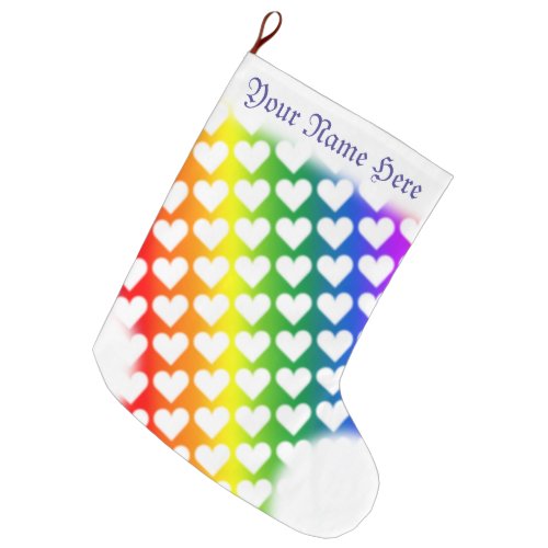 Rainbow Love Christmas Stocking Gay Pride Stocking