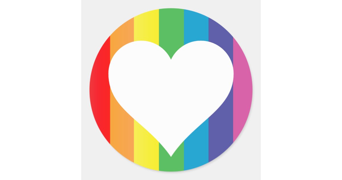 Rainbow Love Classic Round Sticker Zazzle