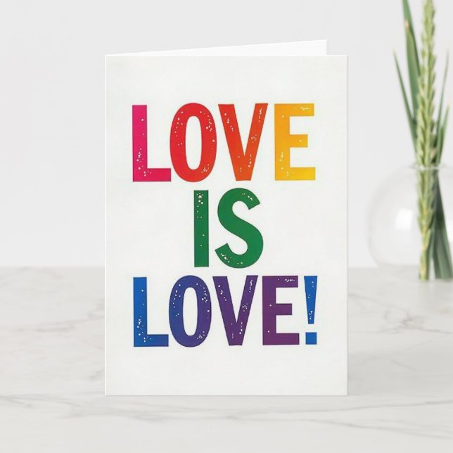 Rainbow Love Classic Style Card (Front)
