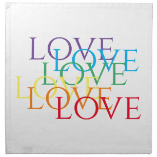 RAINBOW LOVE Cloth Dinner Napkin