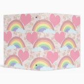 Rainbow Love Cute Fun Aesthetic Hearts Binder (Background)