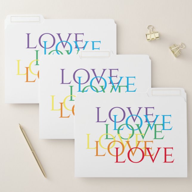 RAINBOW LOVE File Folders (Set)