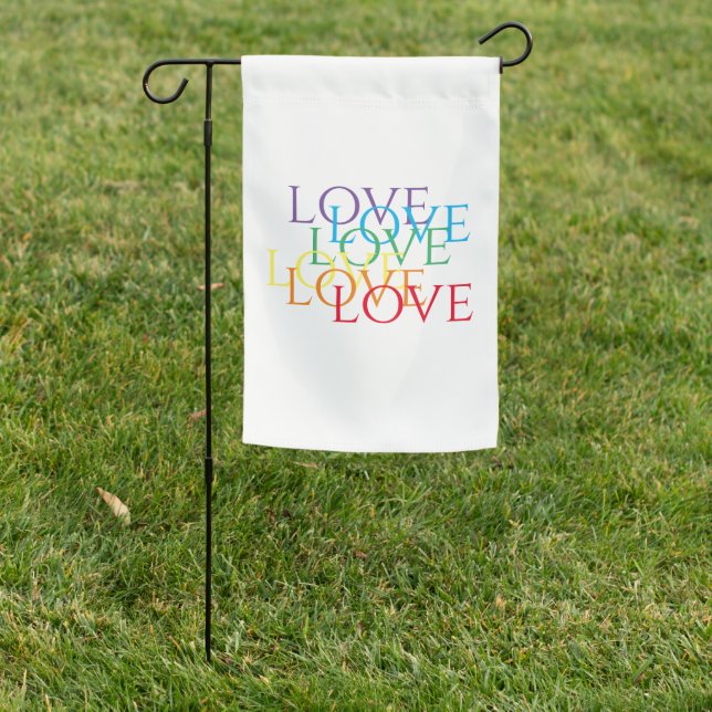 RAINBOW LOVE Garden Flag  (In SItu)