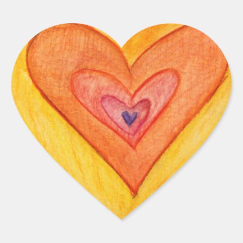 Rainbow Love Hearts Art Custom Sticker Decals