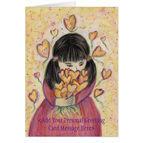 Rainbow Love Hearts Art Greeting Cards