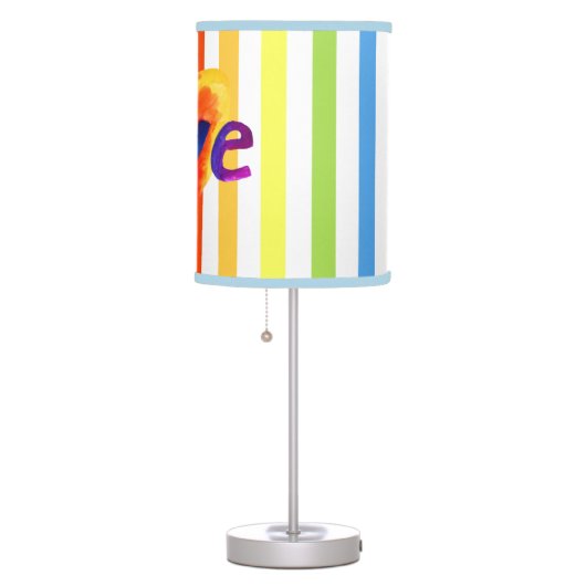 Rainbow Love Hearts Art Lamp (Right)