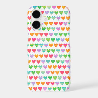 Rainbow Love Hearts Fun & Cute Colorful Pattern  iPhone 17 Case
