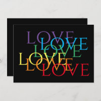 RAINBOW LOVE II 4.5x6.25 Flat Card