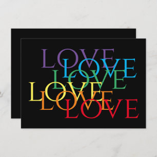 RAINBOW LOVE II 4.5x6.25 Flat Card