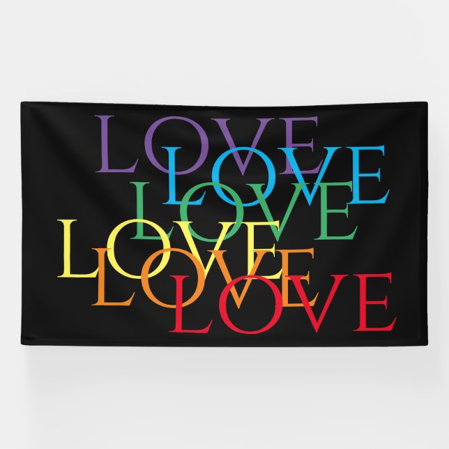 RAINBOW LOVE II 6'x10' Banner  (Horizontal)