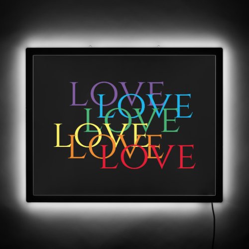 RAINBOW LOVE II Illuminated Sign 
