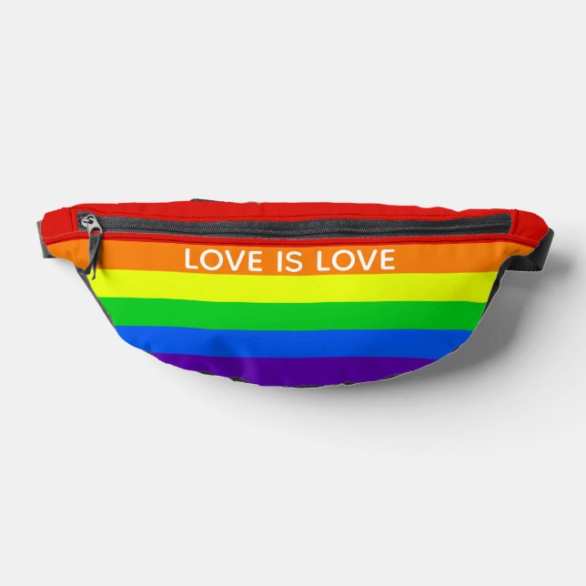 Rainbow Love is Love Gay Pride Fanny Pack (Lay Down)