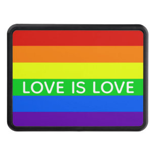 Rainbow Love is Love Gay Pride Hitch Cover
