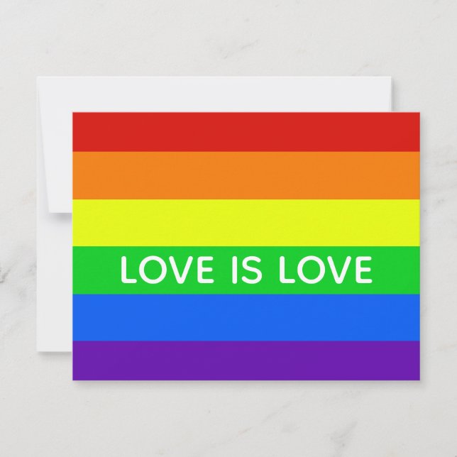 Rainbow Love is Love Gay Pride LGBTQ Beautiful (Front)
