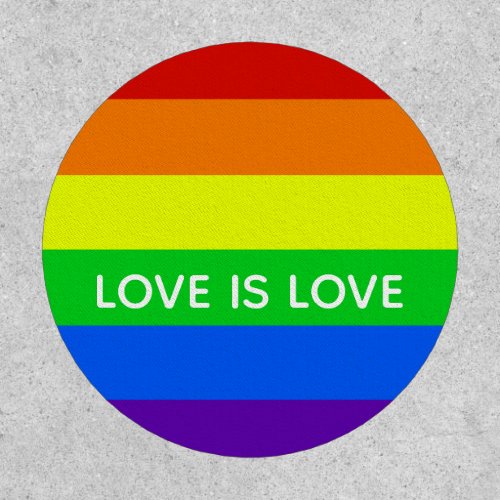 Rainbow Love is Love Gay Pride LGBTQ Beautiful Patch