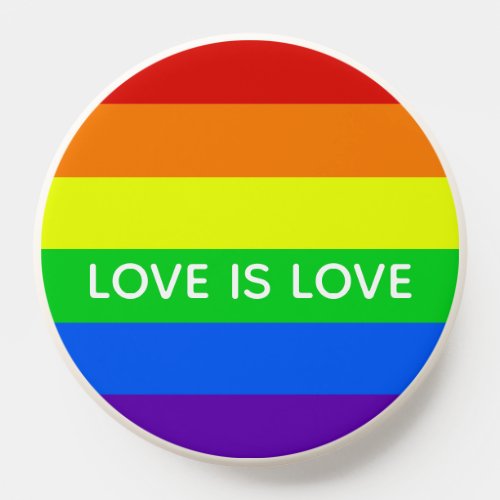 Rainbow Love is Love Gay Pride LGBTQ Beautiful PopSocket