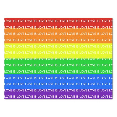 Rainbow Love is Love Gay Pride LGBTQ Beautiful Tissue Paper