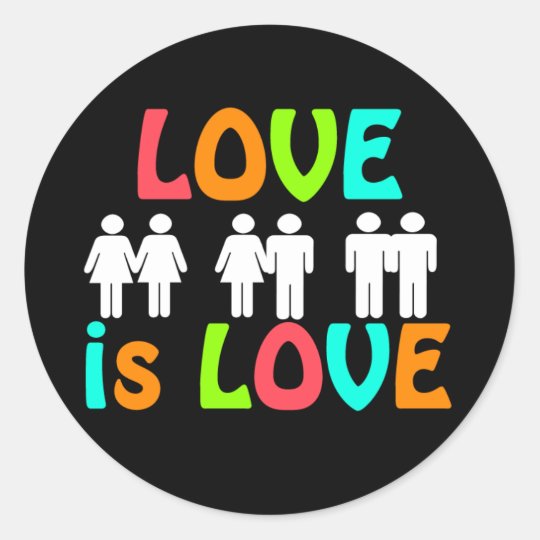 Rainbow Love is Love Lapel Stickers | Zazzle.com