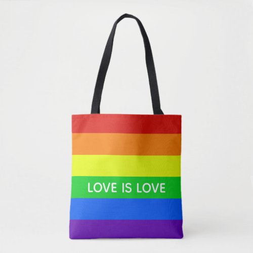 Rainbow Love is Love Tote Bag