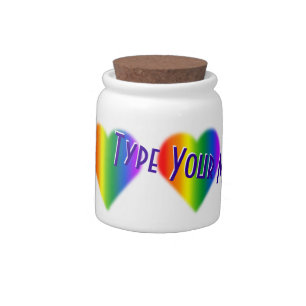 Rainbow Love Jar Personalized Gay Pride Candy Jar