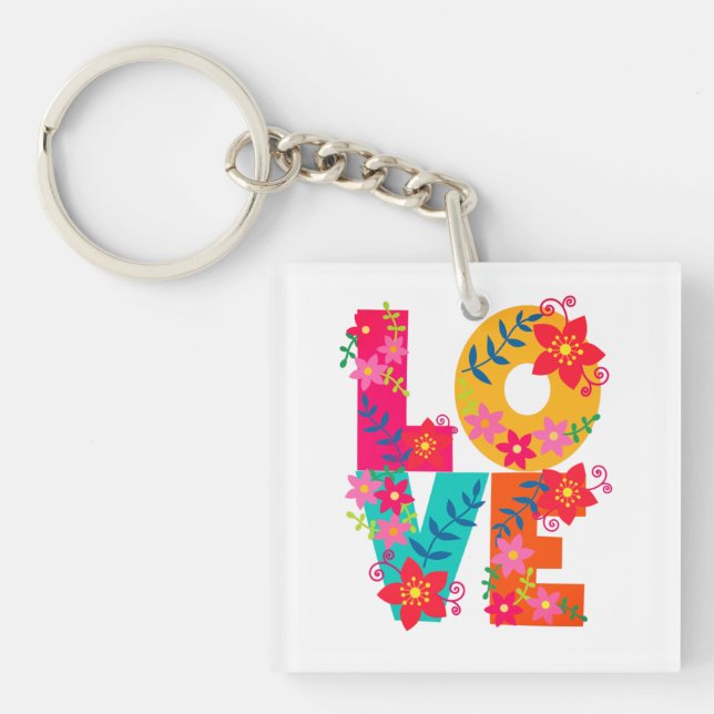 Rainbow Love Keychain (Front)