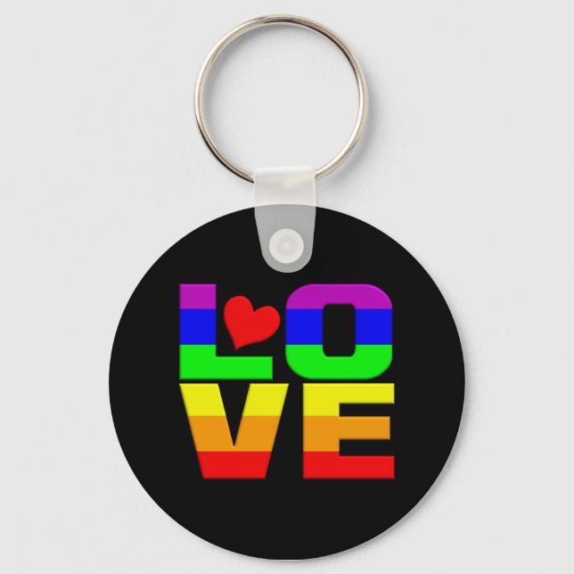 Rainbow Love keychain (Front)