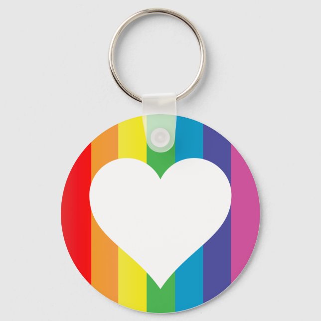 rainbow love. keychain (Front)