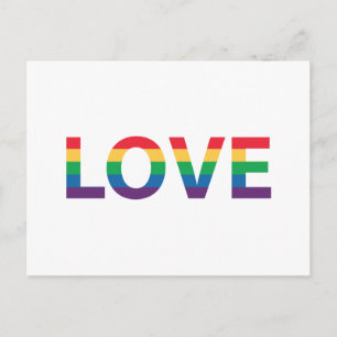 Rainbow Love Letters Postcard