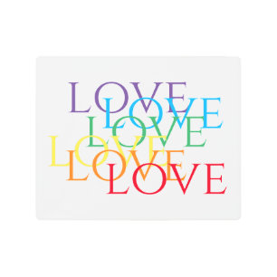 RAINBOW LOVE Metal Wall Art