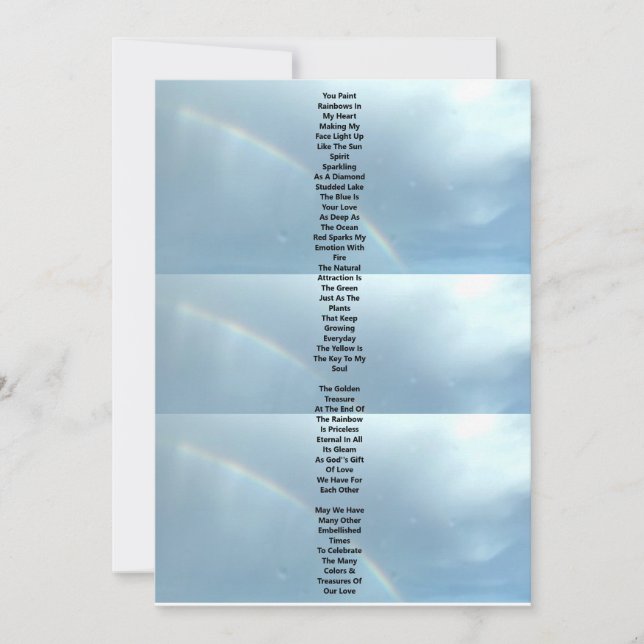 Rainbow Love Note Card (Front)