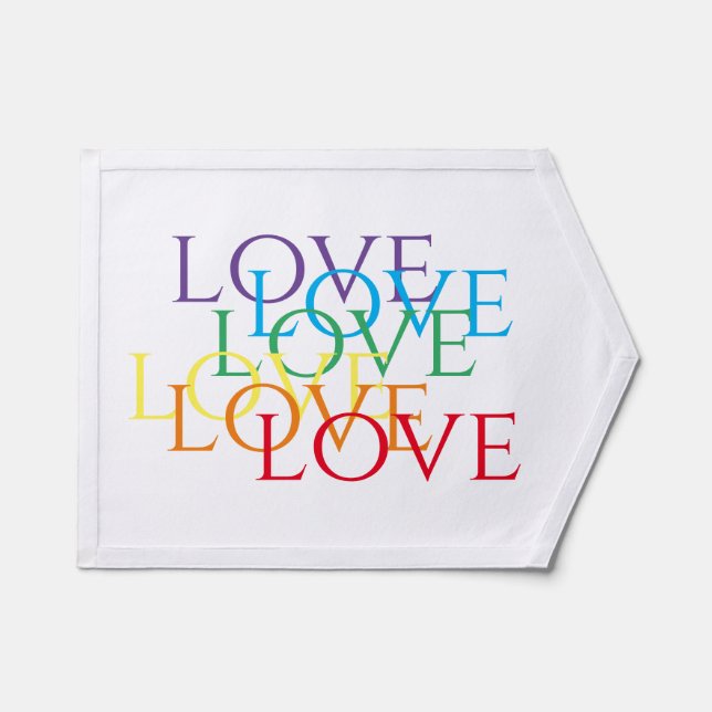 RAINBOW LOVE Pennant Banner  (Front)