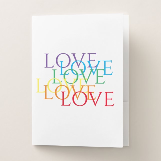 RAINBOW LOVE Pocket Folder (Front)