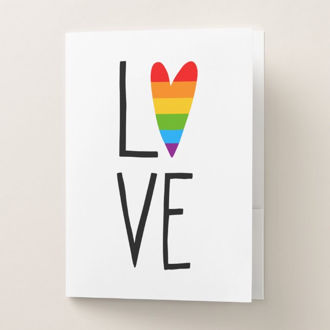 Rainbow Love Pocket Folder (Front)