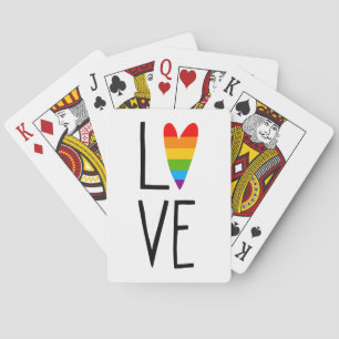 Rainbow Love Poker Cards