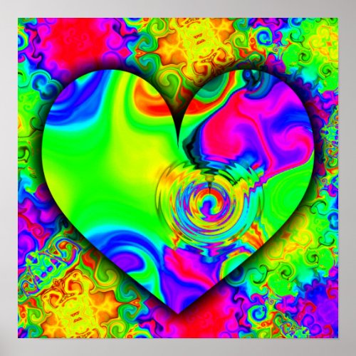 Rainbow love poster