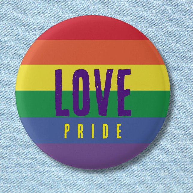 Rainbow Love Pride  Button (Creator Uploaded)