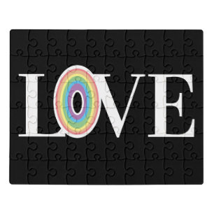RAINBOW LOVE SAME Gender WEDDING THANK YOU Jigsaw Puzzle