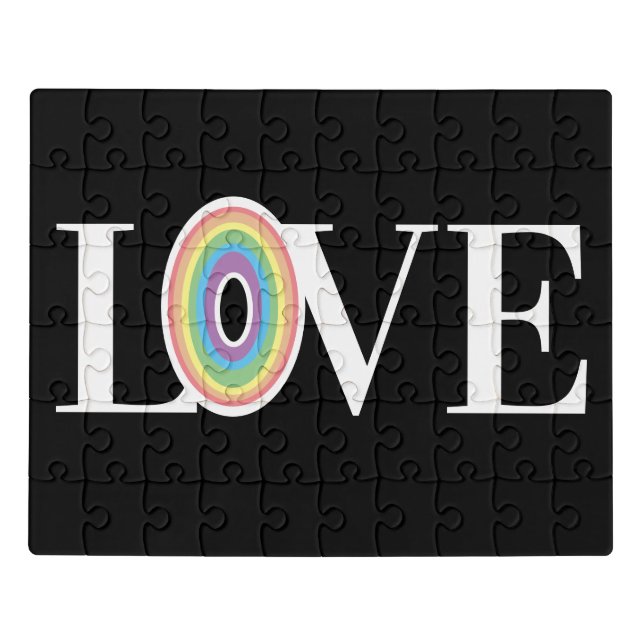 RAINBOW LOVE SAME Gender WEDDING THANK YOU Jigsaw Puzzle (Puzzle Horizontal)