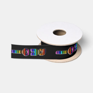 rainbow love satin ribbon