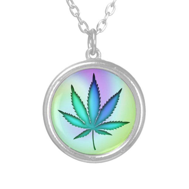 Rainbow Love   Silver Plated Necklace (Front)
