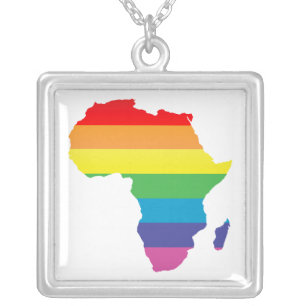 rainbow love. silver plated necklace