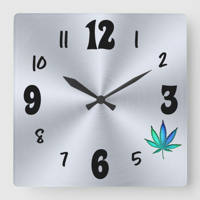 Rainbow Love Square Wall Clock (Front)