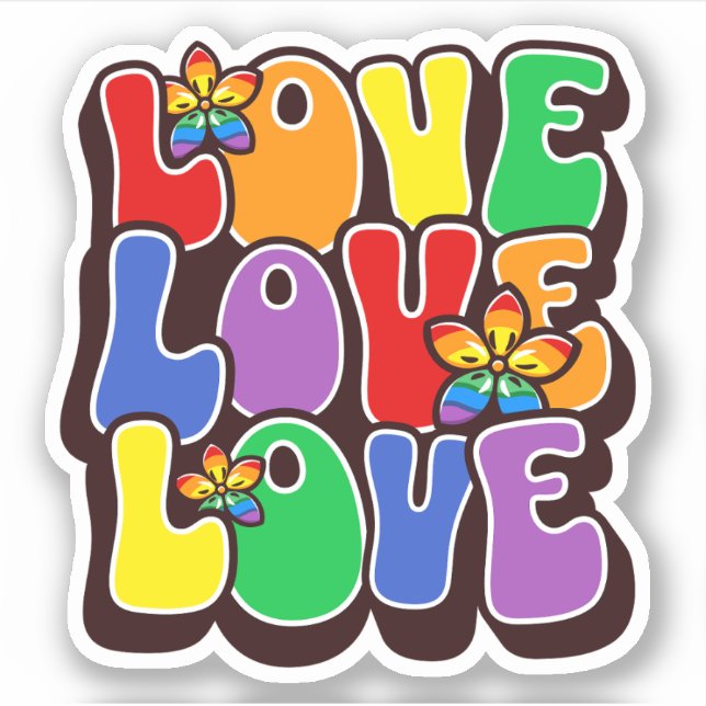 Rainbow Love Sticker (Front)
