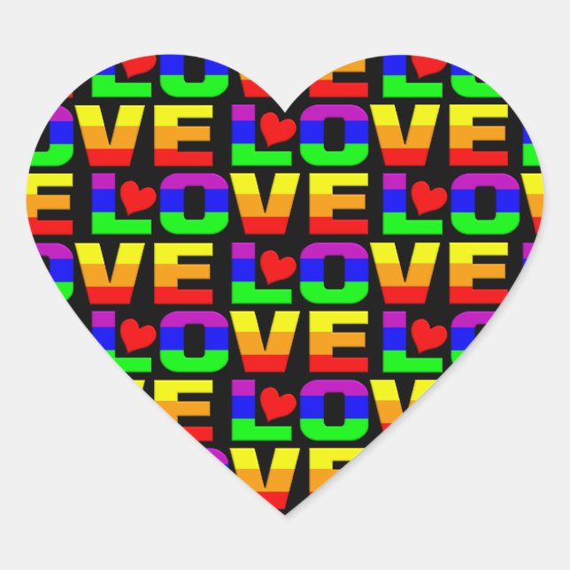 Rainbow Love stickers (Front)