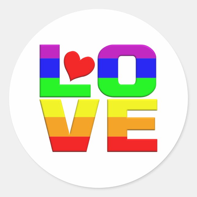 Rainbow Love stickers (Front)