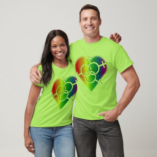 Rainbow Love T_shirt Organic Mens Gay Pride Shirt