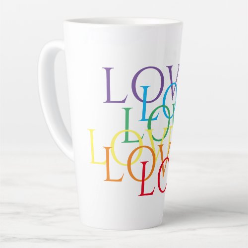 RAINBOW LOVE Tall Latte Mug