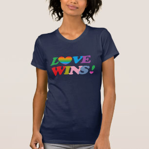 Rainbow Love Wins Heart LGBT T-Shirt