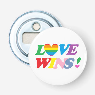 Rainbow Love Wins Pride Heart LGBT Bottle Opener