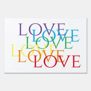 RAINBOW LOVE Yard Sign 12x18